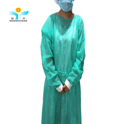 16-45gsm SPP Disposable Isolation Gown With Waist 2 Ties And Certificates