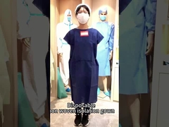 Menjahit Atau Las Ultrasonik Gaun Isolasi Satu Kali pakai 120*140cm Untuk Rumah Sakit