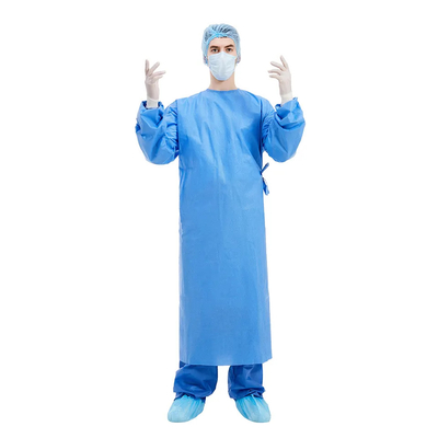 Manufacturer Anti Blood Alcohol Disposable Surgical Gowns With Elastic Cuffs