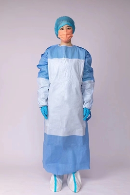 30 - 50gsm Disposable Surgical Gown In Blue Green Elastic Or Knitted Cuff