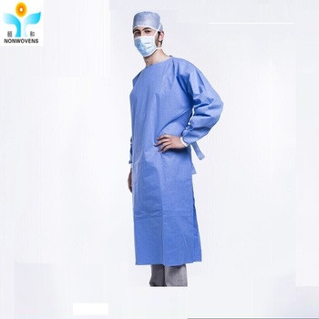 30 - 50GSM Disposable Or Reinforced Surgical Gown With Elastic Or Knitted Cuff