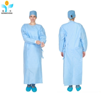 30-50gsm Reinforced Surgical Gown Sterile / Non Sterile Protective Apparel Manufacturing