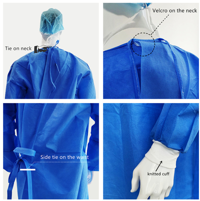 30 50gsm Surgical Gowning With Waist 2 Or 4 Ties Lightweight For Hospital