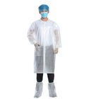 25-50gsm Disposable White Lab Coat Waterproof White Color PP SMS Nonwoven Fabric