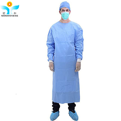 Disposable Breathable Non Woven SMS Surgical Gown For Sterile Medical Treatment