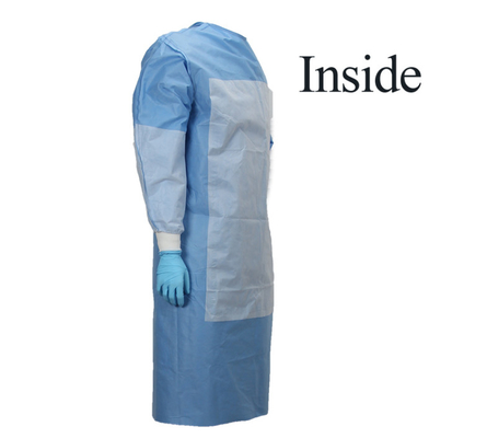30 - 50GSM Disposable Or Reinforced Surgical Gown With Elastic Or Knitted Cuff